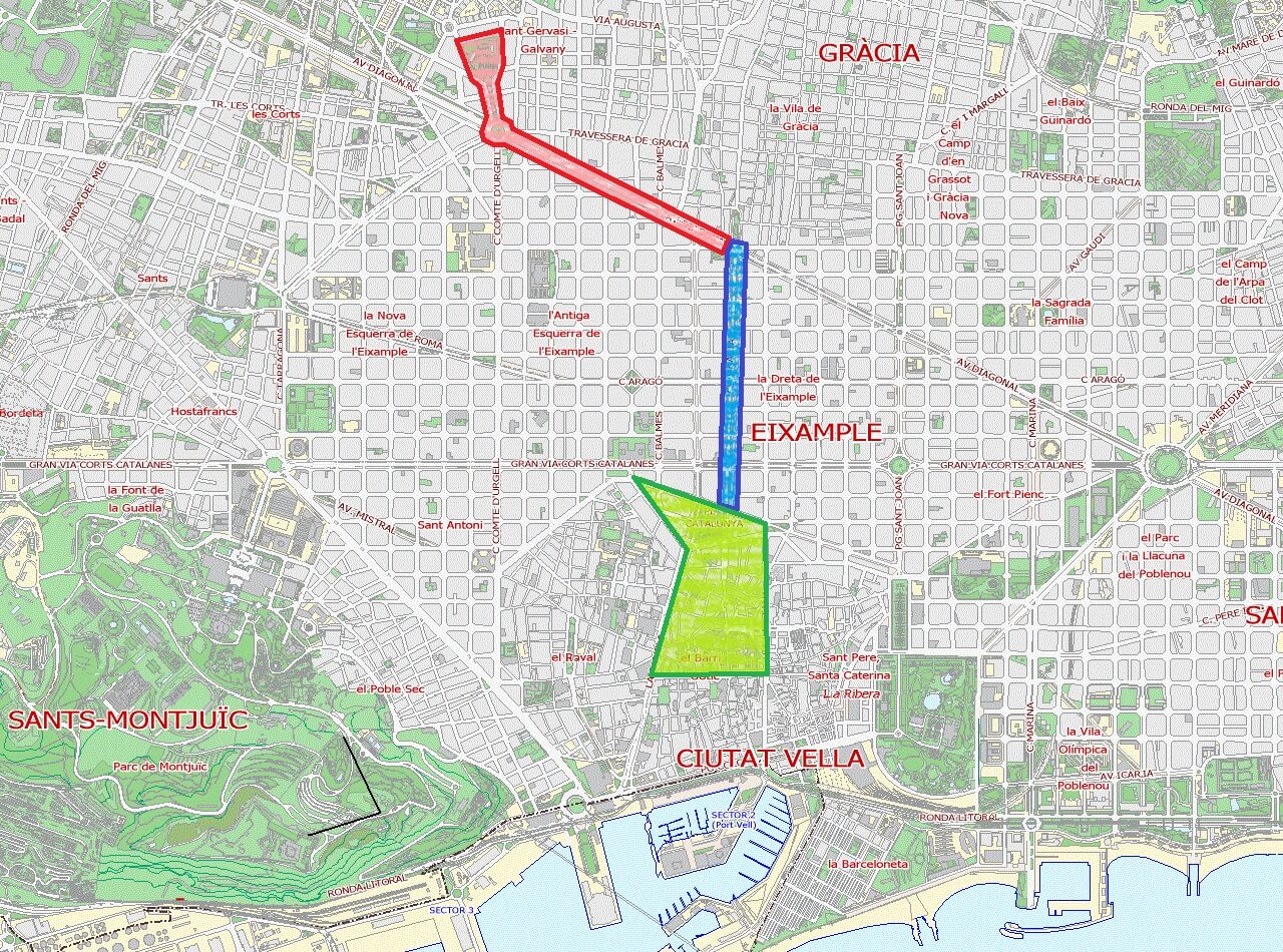 バルセロナ　ショッピング　買い物　マップ